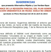 Sugerencias de AM+LV-Q al Avance de Revisión parcial PGOU del Suelo No Urbanizable