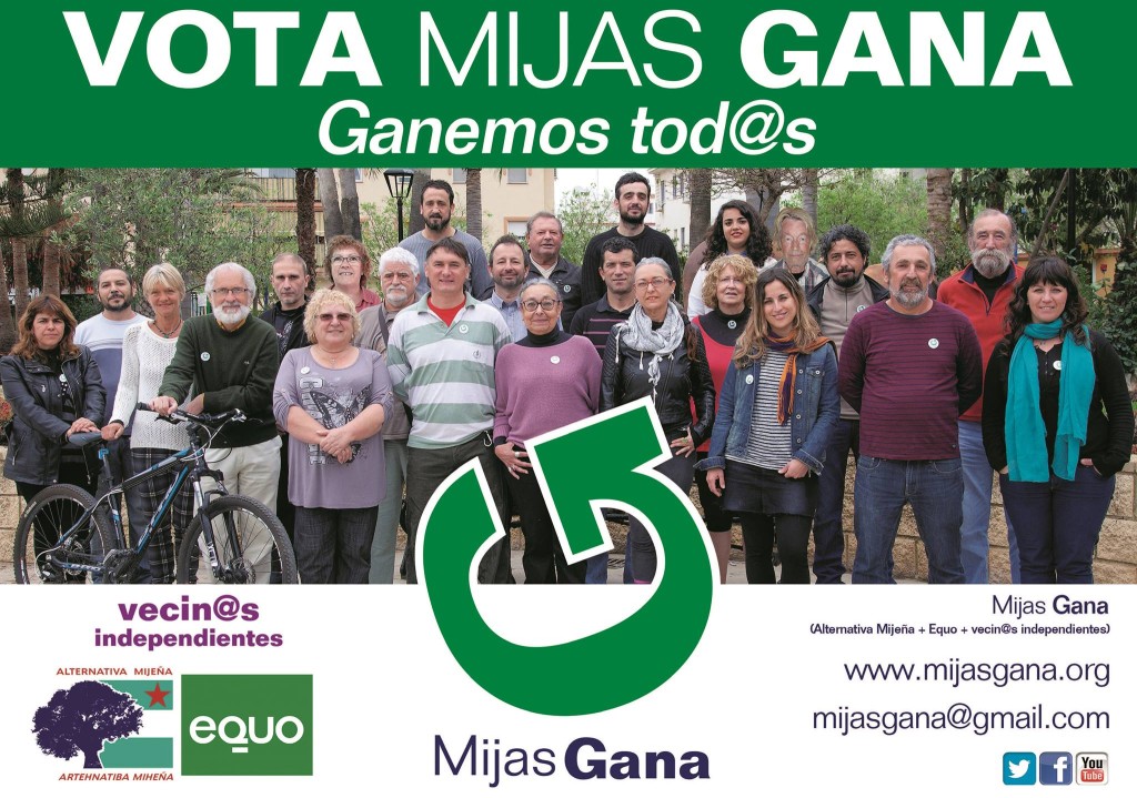 Cartel VOTA MIJAS GANA