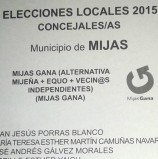 CANDIDATURA DE MIJAS GANA: Lista de candidat@s