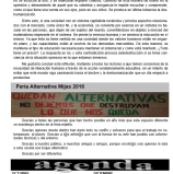 El Alternativo #3 Consigue el nuevo número de El Alternativo -boletín informativo de Alternativa Mijeña-  con actividades del partido, Encuentros con la Gente, Agenda, y Artículos Libres.