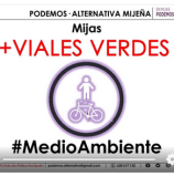 PODEMOS•ALTERNATIVA MIJEÑA refuerza su propuesta +Viales Verdes