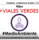 PODEMOS•ALTERNATIVA MIJEÑA refuerza su propuesta +Viales Verdes